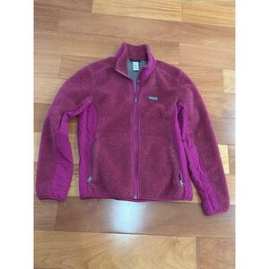 Patagonia R3 Hi-Loft Fleece Jacket Womens Large Purple Full Zip Polartec L